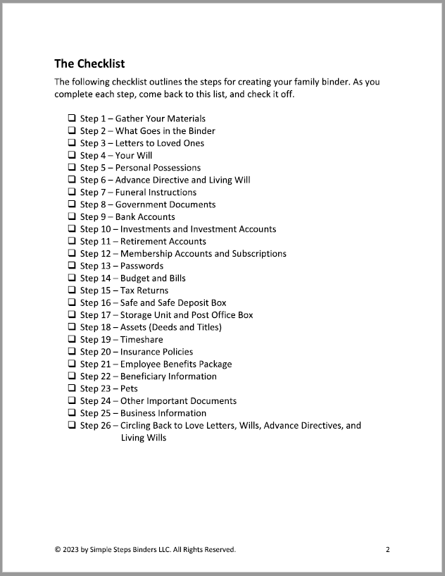 Guide to Creating a Family Binder (Digital Download)