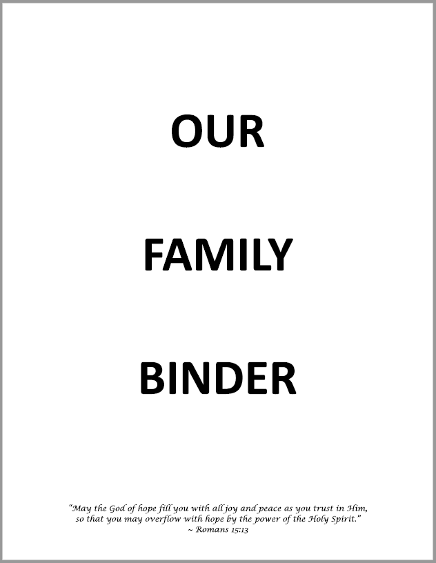 Guide to Creating a Family Binder (Digital Download)