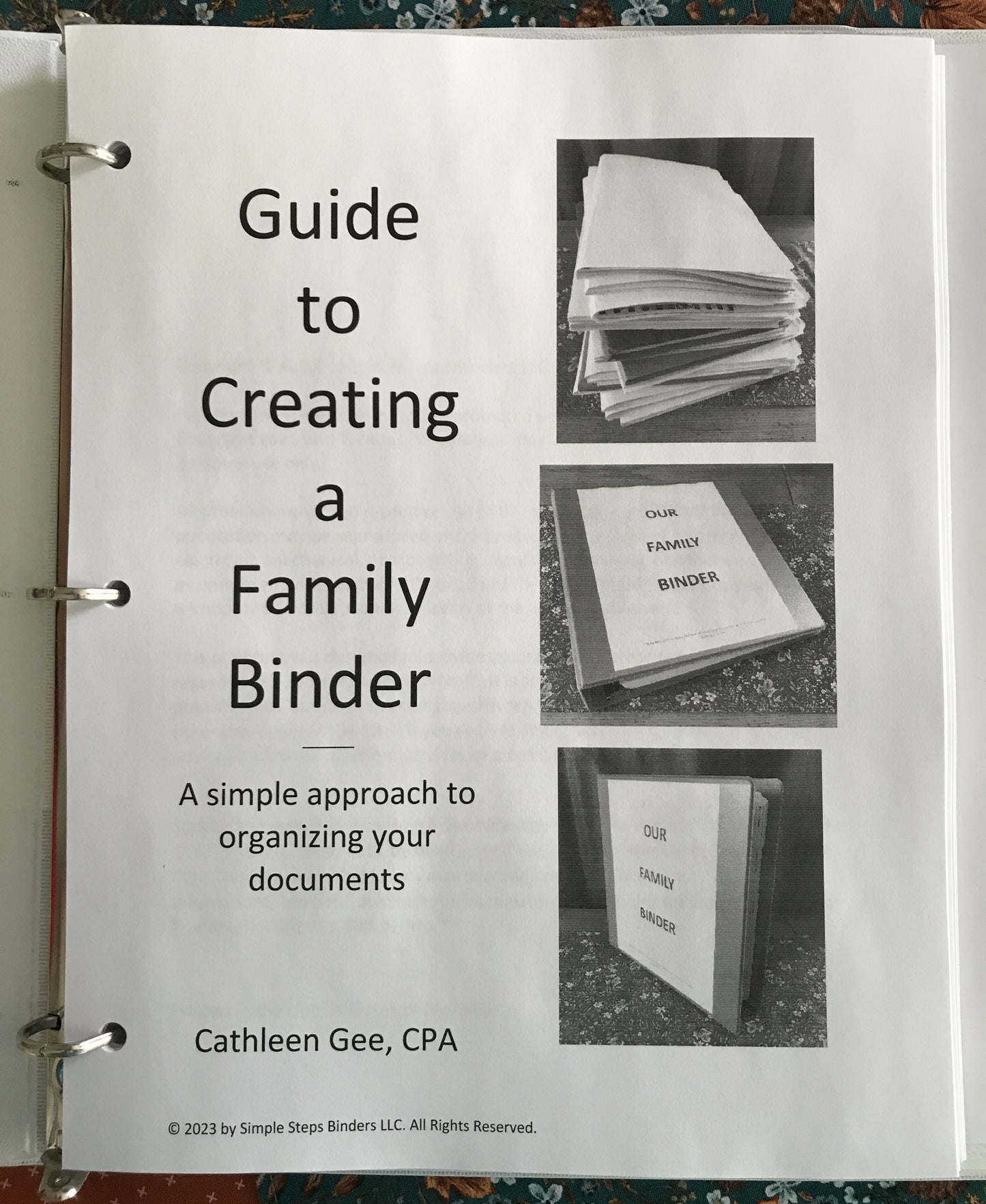 Guide to Creating a Family Binder (Physical Binder)