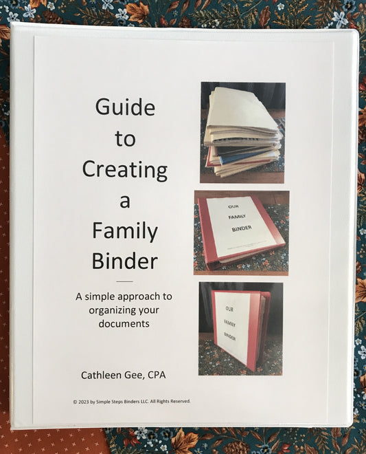 Guide to Creating a Family Binder (Physical Binder)